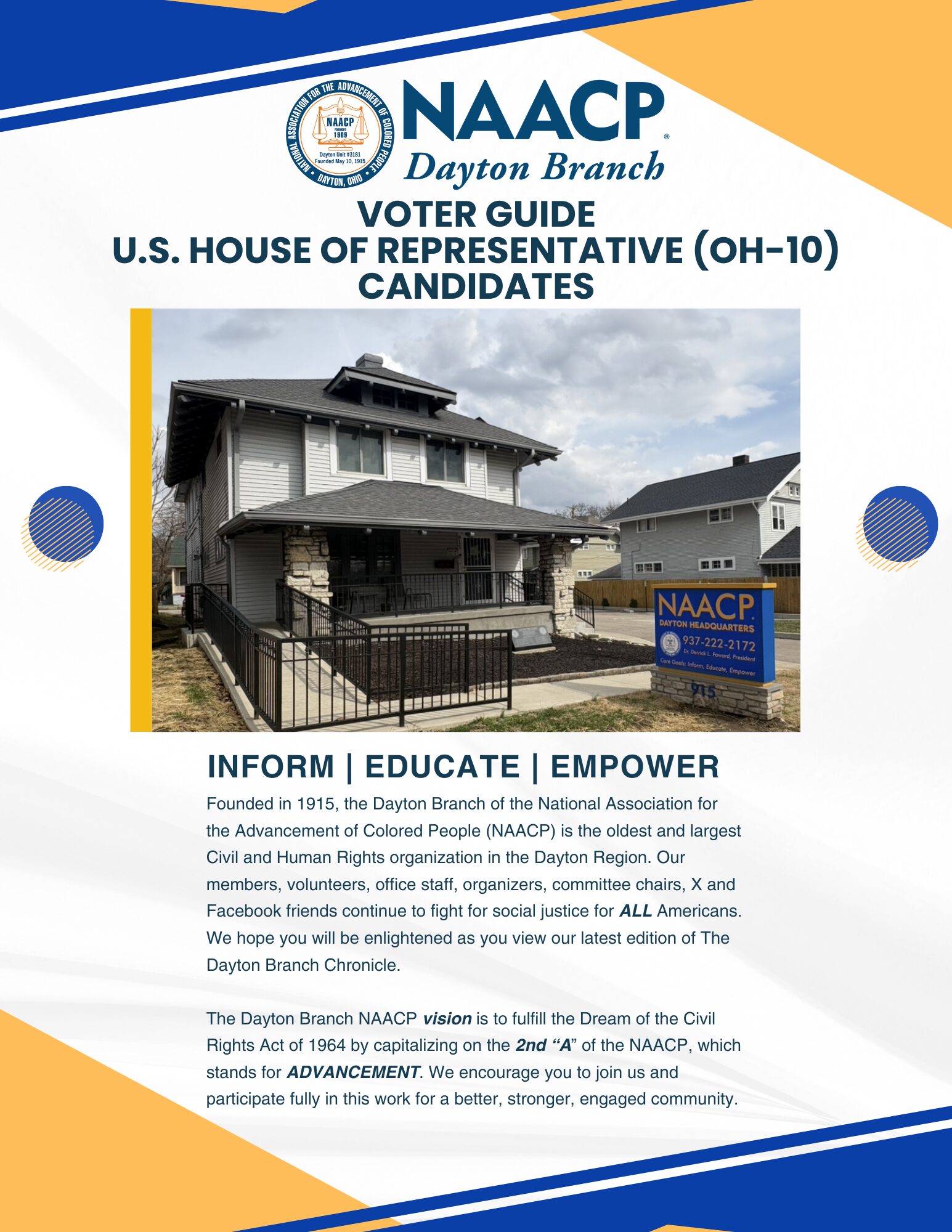 Dayton Branch NAACP 2026 Voter Guide - U.S. House of Representative Candidates